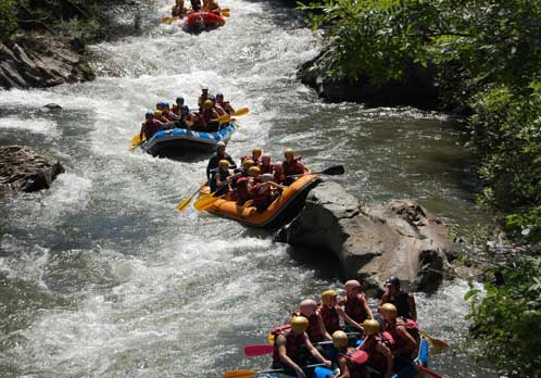 Rafting ; week-end d'integration Etudiants