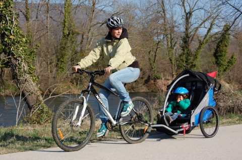 Balades à vélo sur les berges de la Garonne